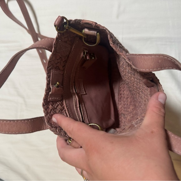 Madewell Pink Woven Leather Tote - Picture 3 of 4